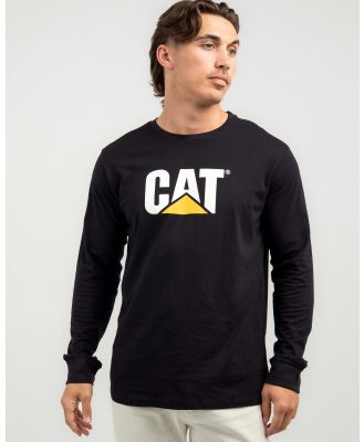 Cat Men's Logo Long Sleeve T-Shirt in Black