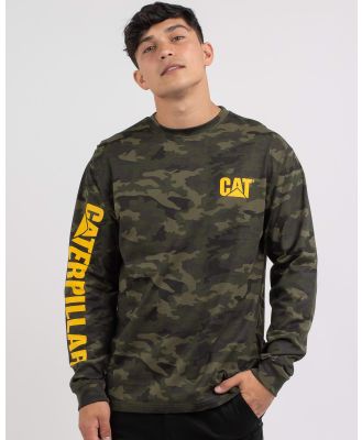 Cat Men's Trademark Banner Long Sleeve T-Shirt in Camo