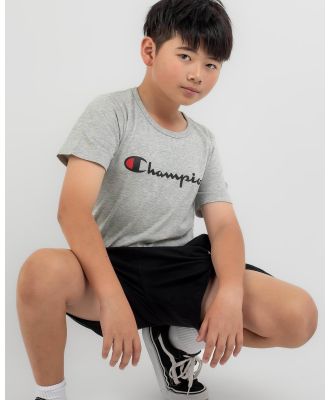Champion Boys' Script T-Shirt in Grey