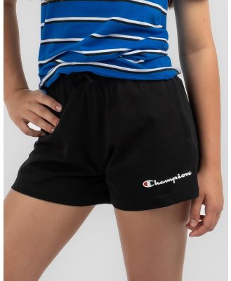 Champion Girls' Logo Shorts in Black