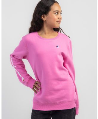 Champion Girls' Logo Sweatshirt in Pink