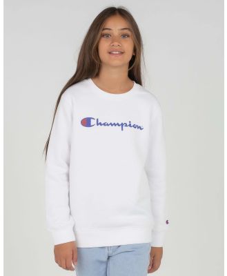 Champion Girls' Logo Sweatshirt in White