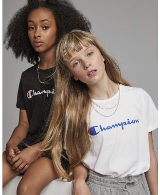 Champion Girls' Logo T-Shirt in White
