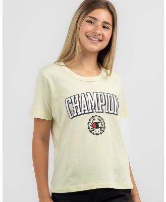 Champion Girls' Sporty Boxy T-Shirt in Yellow