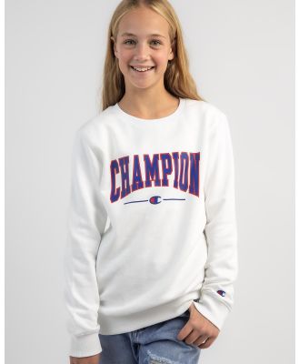 Champion Girls' Sporty Sweatshirt in White
