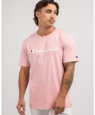 Champion Men's Logo T-Shirt in Pink