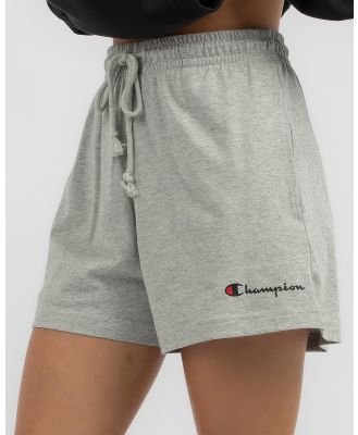 Champion Women's C Logo Shorts in Grey