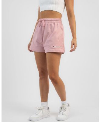Champion Women's C Logo Shorts in Pink