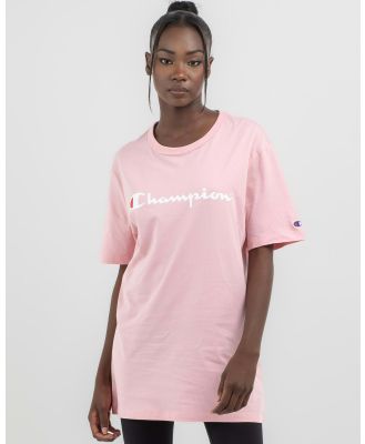 Champion Women's Logo T-Shirt in Pink