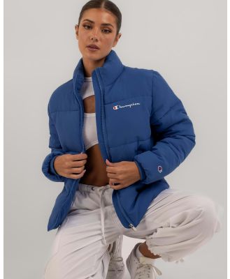 Champion Women's Rochester Athletic Puffer Jacket in Blue