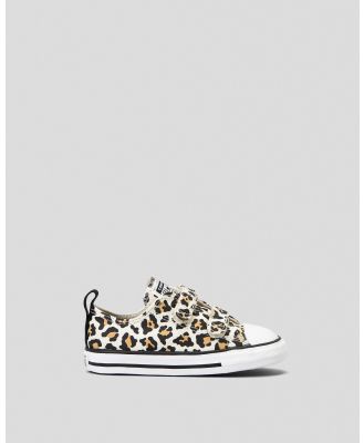 Converse Girl's Chuck Taylor All Star Easy On Leopard Love Shoes in Brown