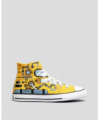 Converse Junior Boys' Ctas Hi-Top Shoes in Yellow
