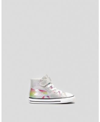Converse Toddlers' Chuck Taylor All Star Easy-On Prism Glitter Shoes in Silver