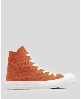 Converse Women's Chuck Taylor All Star Knit Hi Top Shoes in Orange