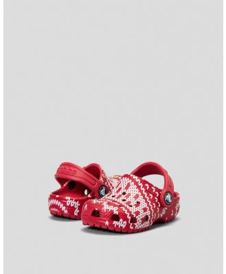 Crocs Toddlers' Classic Holiday Sweater Clogs