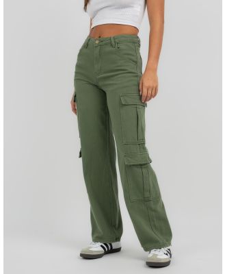 DESU Women's Banks Cargo Jeans in Green