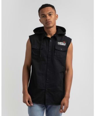 Dexter Men's Thorny Hooded Vest Top in Black