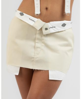 Dickies Women's 874 Mini Skirt in Cream
