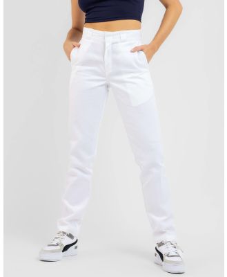 Dickies Women's 875 Original Tapered Fit Pants in White