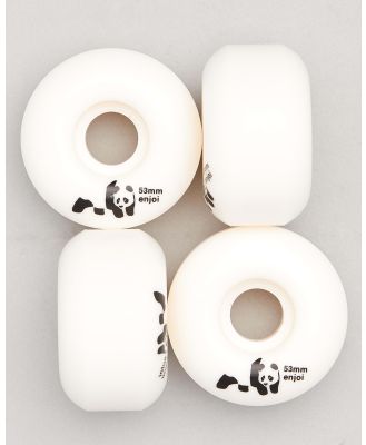 Enjoi Panda 53Mm Skateboard Wheels in White
