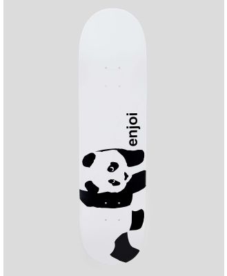 Enjoi Wide Panda Logo 8.25 Skateboard Deck in White