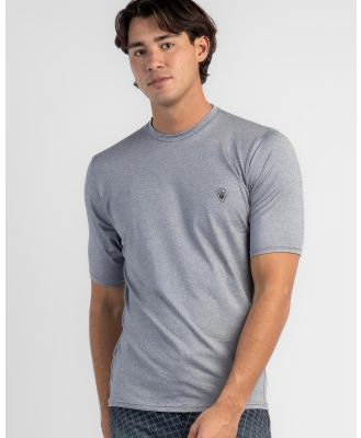 Far King Men's Surf Shirt Short Sleeve Rash Vest in Grey