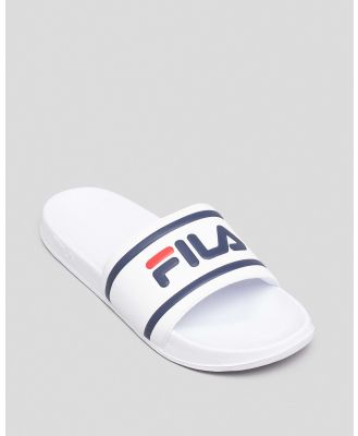 Fila Men's Heritage Slides in White