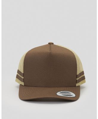 Flexfit Men's Stripe Cap in Brown