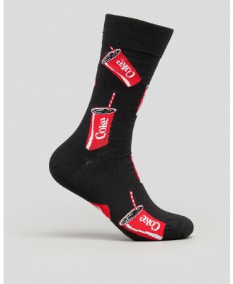 FOOT-IES Men's Coke Summer Cup Socks in Black