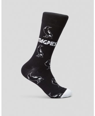 FOOT-IES Men's Collingwood Magpies Socks in Black