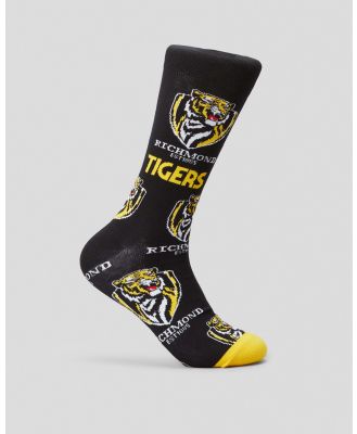 FOOT-IES Men's Richmond Tigers Socks in Black