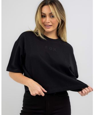 Fox Women's Wordmark Os Crop T-Shirt in Black