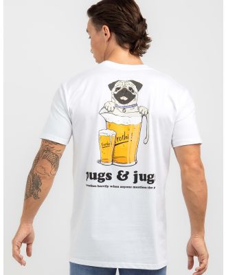 Frothies Men's Pugs & Jugs T-Shirt in White