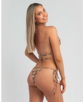 GUESS Women's Basic Brazilian Bikini Bottom in Brown