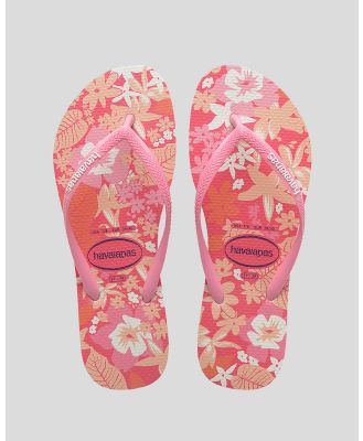 Havaianas Girl's Kids' Slim Ditsy Bloom Thongs Shoes in Pink