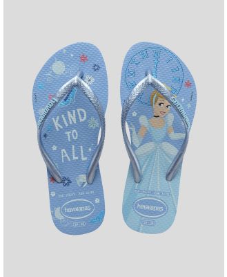 Havaianas Girl's Kids' Slim Princess Cinderella Thongs Shoes in Blue