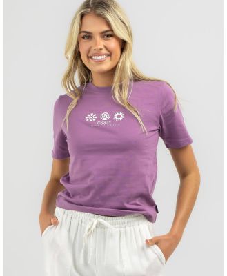 Hurley Women's Explore Spiral T-Shirt in Purple