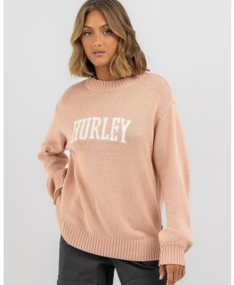 Hurley Women's Hygge Crew Knit in Natural