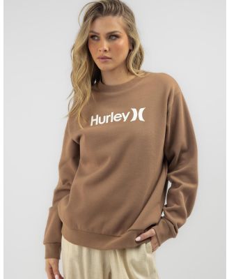Hurley Women's One And Only Sweatshirt in Brown