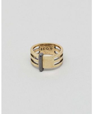Icon Brand Men's Reset Cut Out Band Ring in Gold