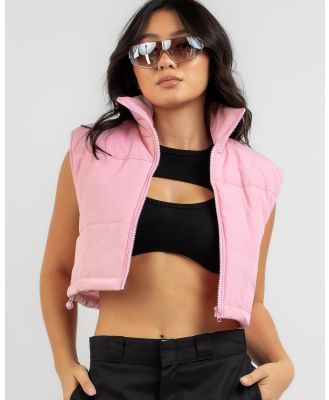 Into Fashions Women's Niseko Puffer Vest in Pink