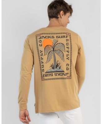 Jacks Men's Palm Beach Long Sleeve T-Shirt in Brown