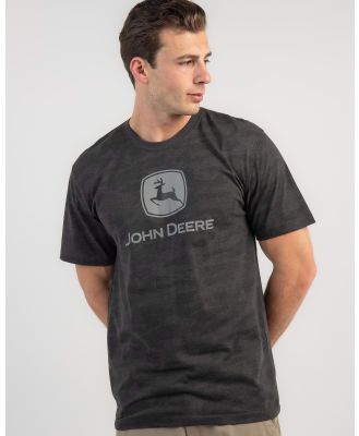 John Deere Men's Camo Logo T-Shirt in Black