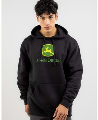 John Deere Men's Logo Fleece Hoodie in Black