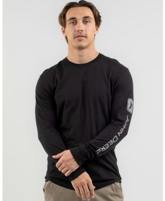 John Deere Men's Long Sleeve Shirt in Black