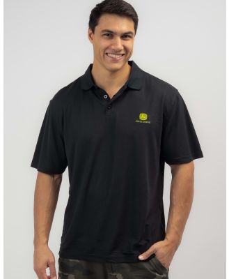 John Deere Men's Polo Shirt in Black