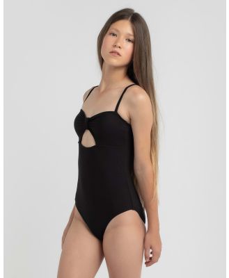 Kaiami Girls' Asher Cut Out One Piece Swimsuit in Black