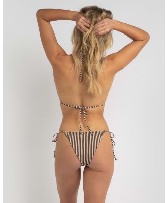 Kaiami Women's Odette Reversible Itsy Bikini Bottom in Brown