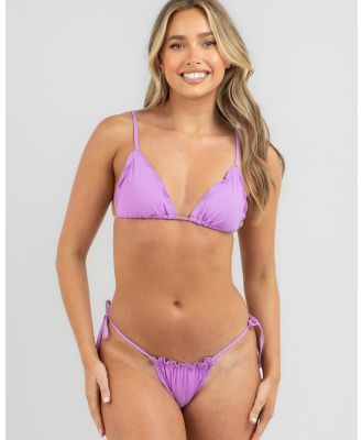 Kaiami Women's Taylor Fluted Triangle Bikini Top in Purple