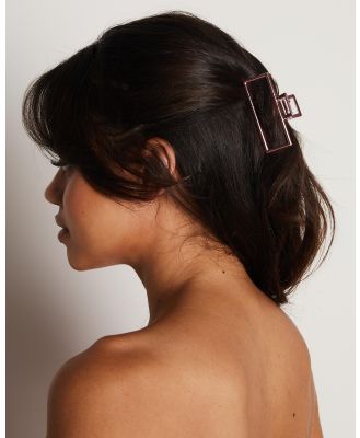 Karyn In LA Girl's Rectangle Hair Claw Clip in Pink